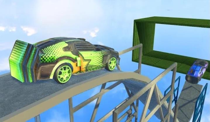 巨型坡道汽车跳跃特技3D图2